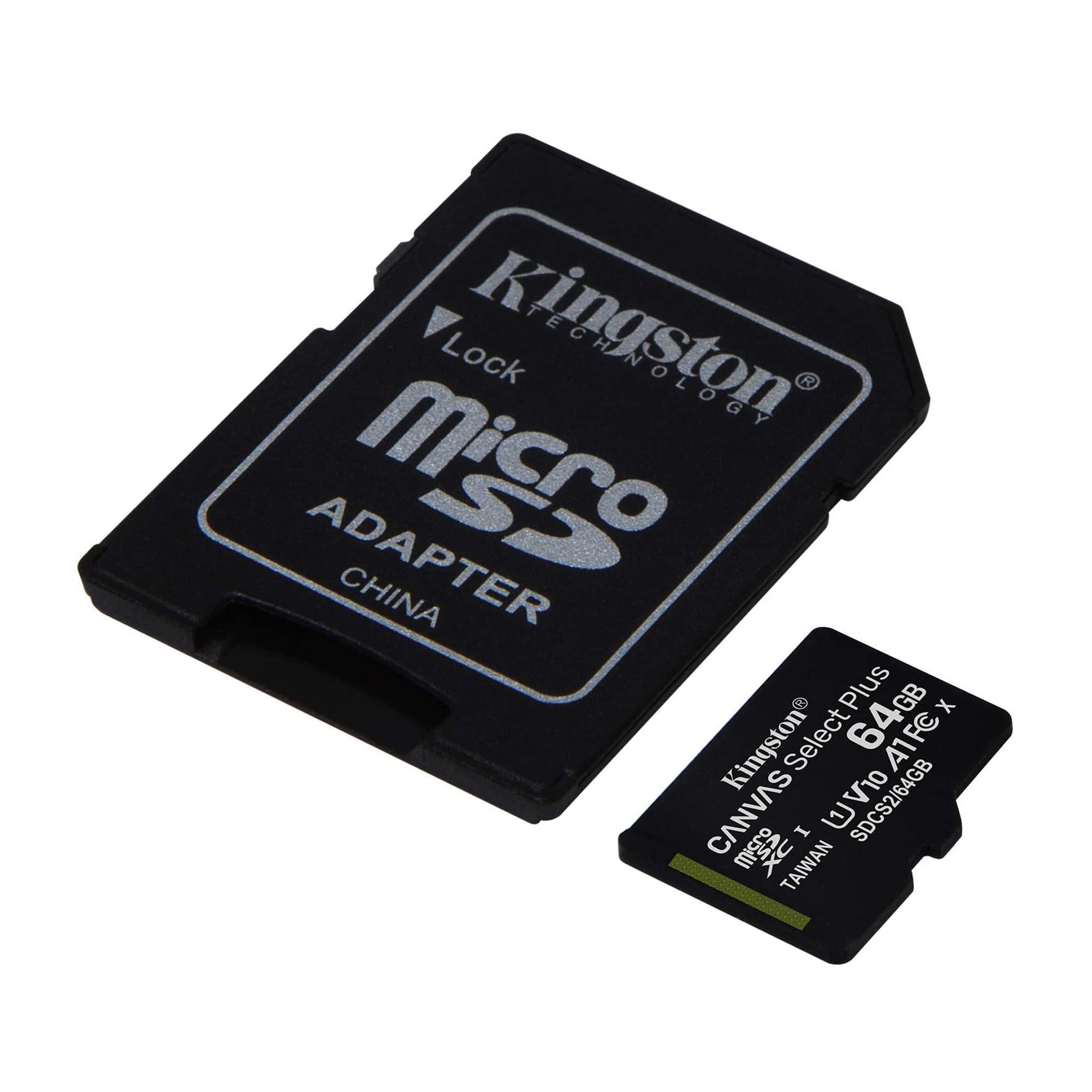 Kingston UHS-I A1 64 GB Canvas Select Plus MicroSD Card w/ SD adapter - 15-07650