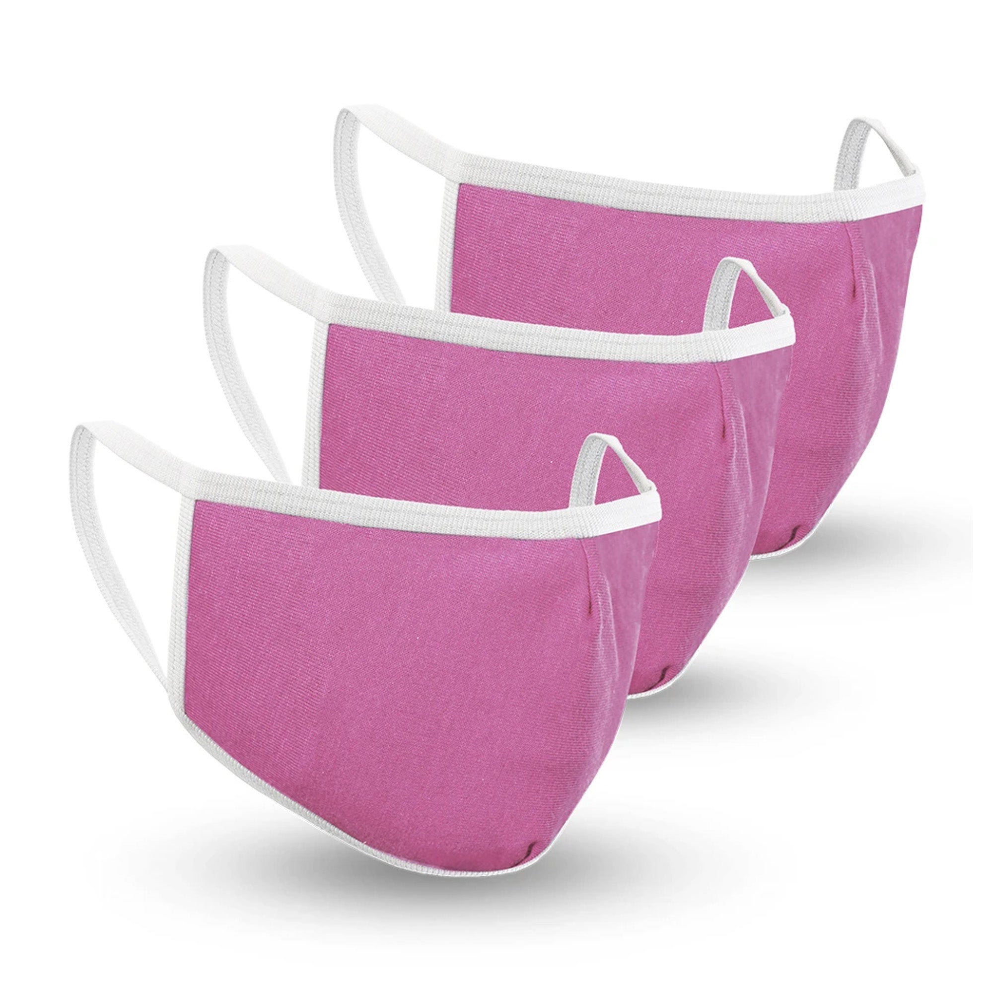 Bulk - Safe+Mate Pink Washable Kids 3-6 Cloth Face Mask -3pk (bulk packaging) - 15-08016