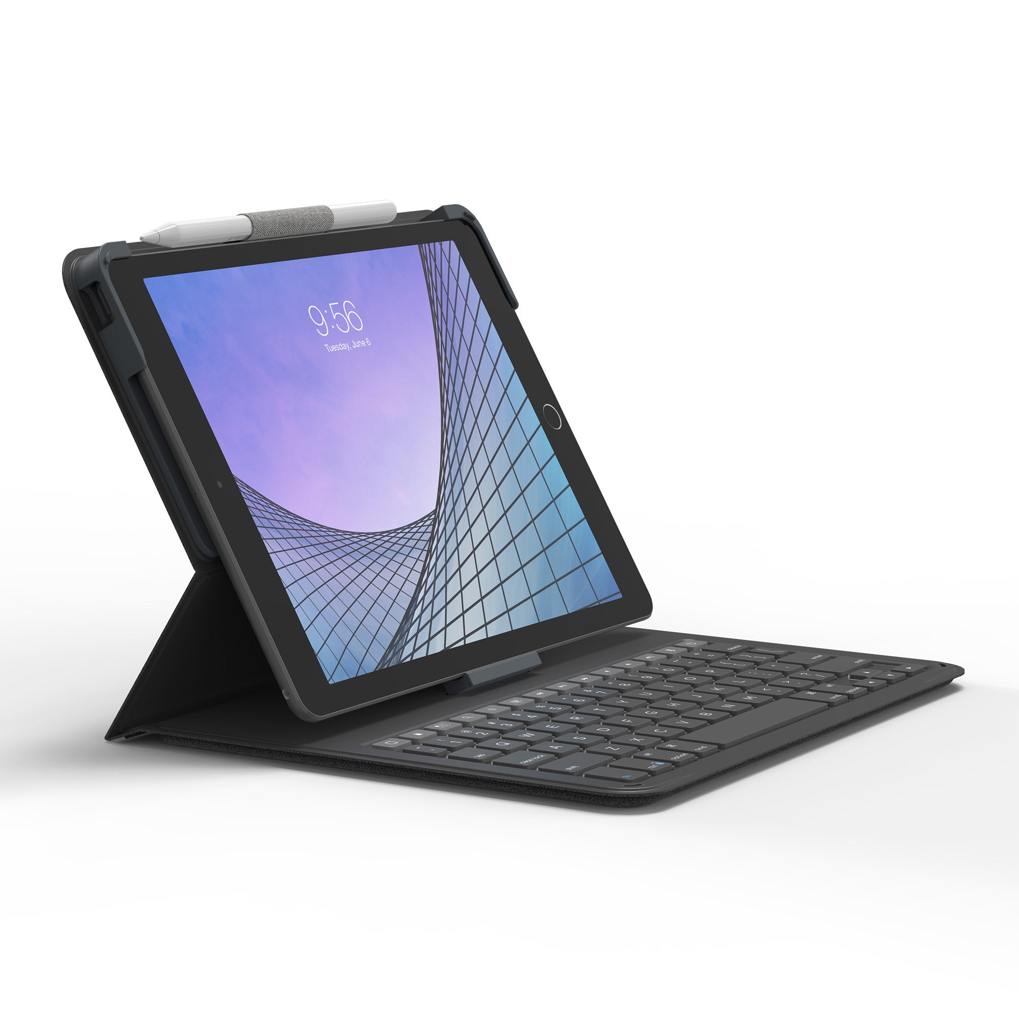 iPad 10.2 (2019-2021) (7th-9th Gen)/Pro 10.5 ZAGG Charcoal Messenger Folio 2 Case - 15-08110