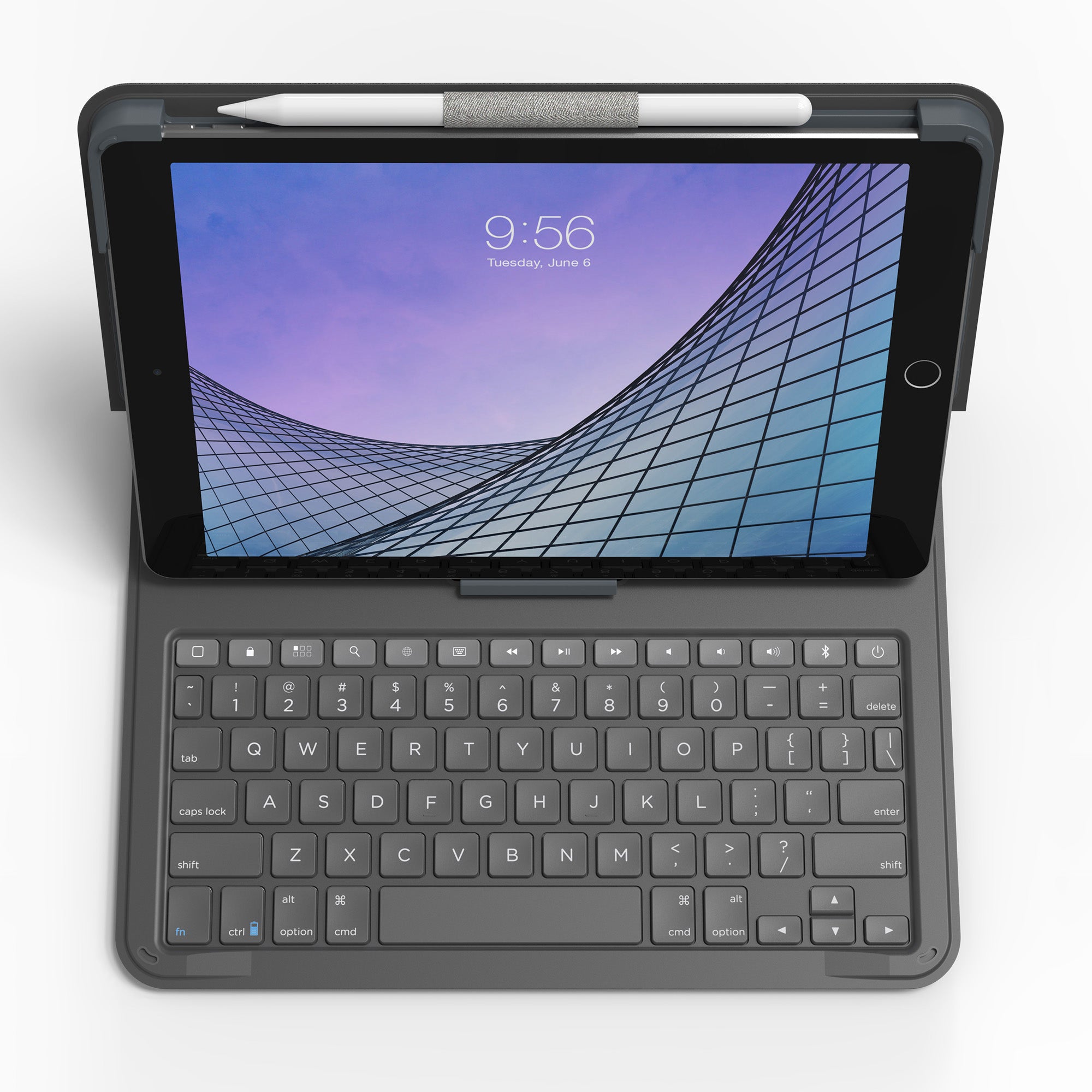 iPad 10.2 (2019-2021) (7th-9th Gen)/Pro 10.5 ZAGG Charcoal Messenger Folio 2 Case - 15-08110