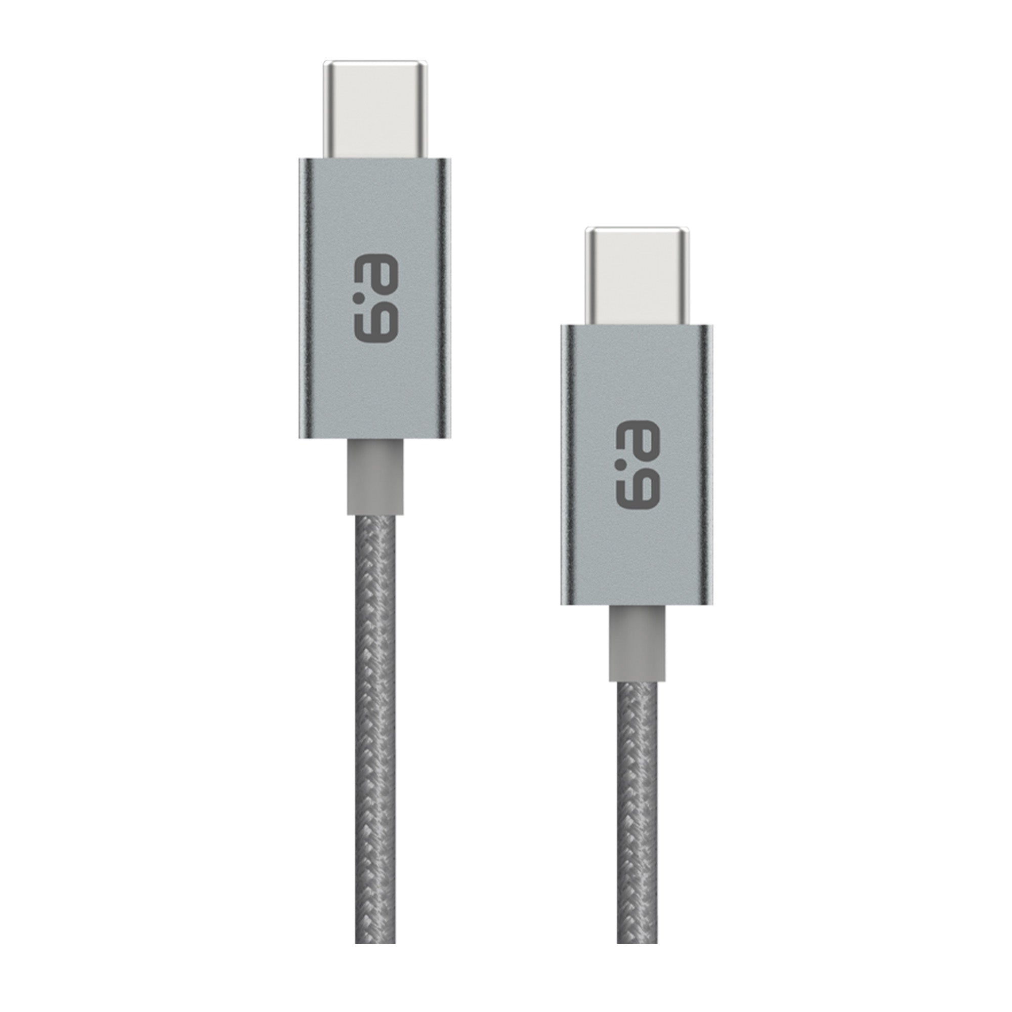 PureGear Space Grey (300cm) USB-C to USB-C Braided Charge and Sync Cable - 15-08175