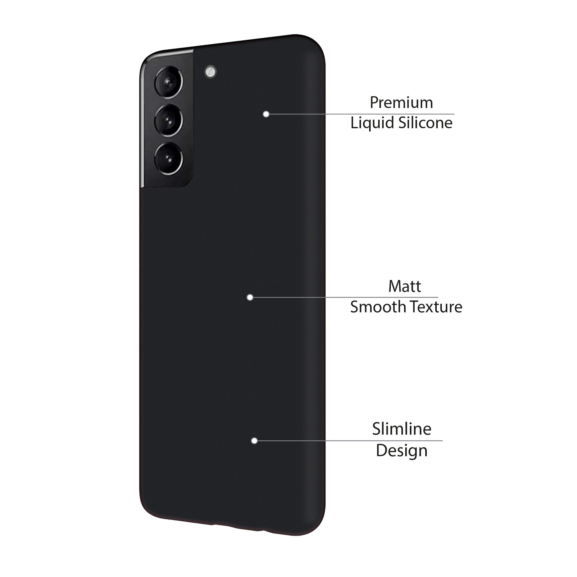 Samsung Galaxy S21+ 5G Uunique Black Liquid Silicone Case - 15-08361