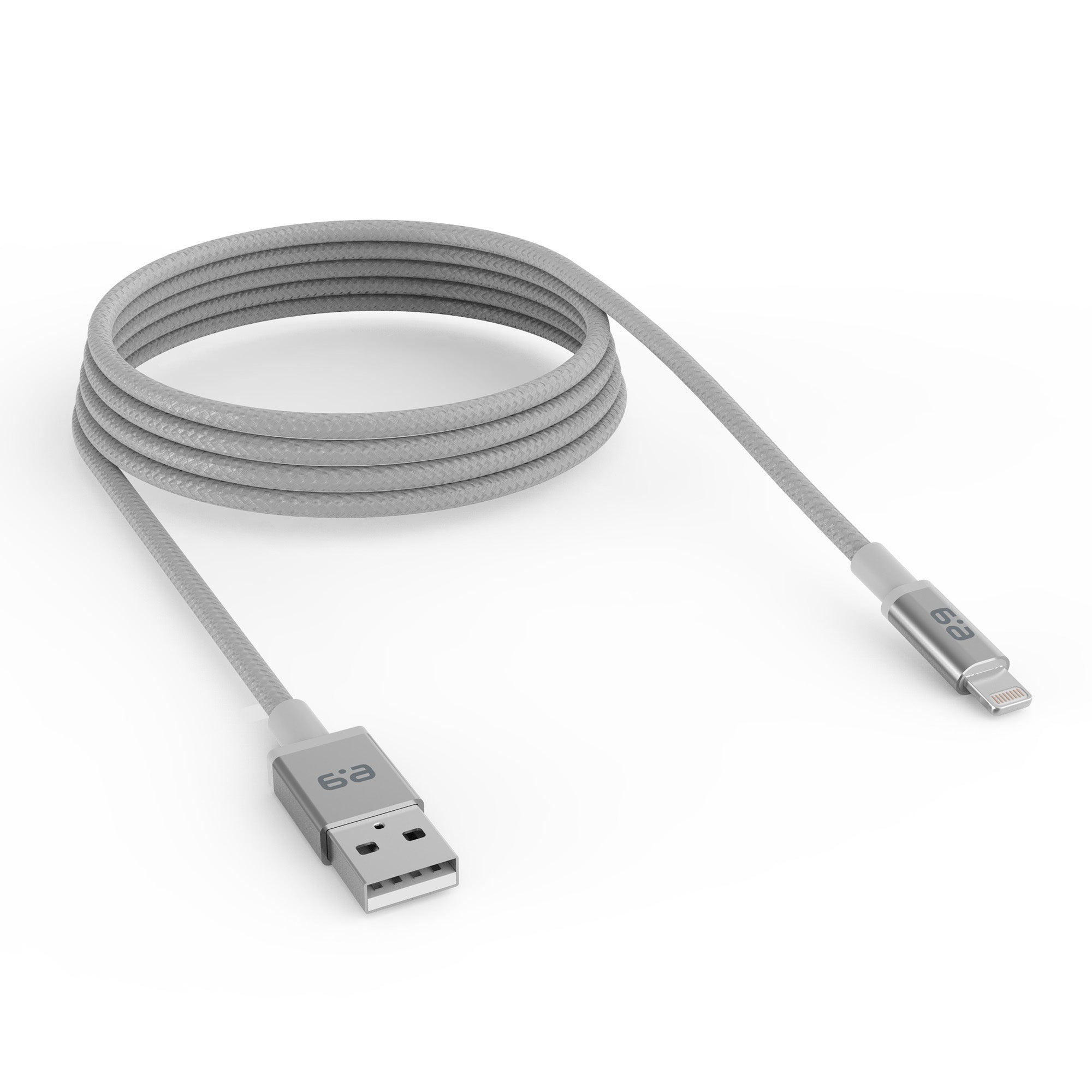 PureGear Space Grey USB-A to Lightning Braided Charge and Sync Cable (120cm) - 15-08798