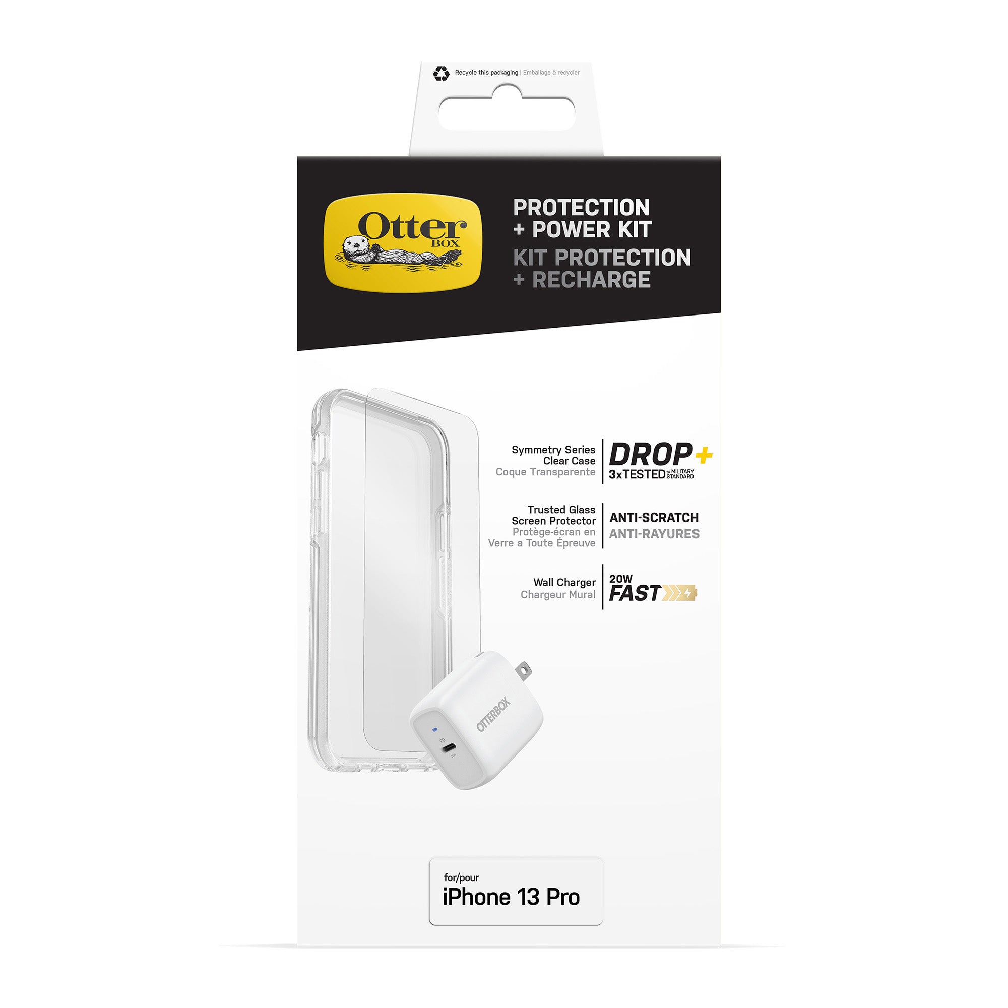 iPhone 13 Pro Otterbox Symmetry Clear Protection + Power Kit Bundle - 15-09435
