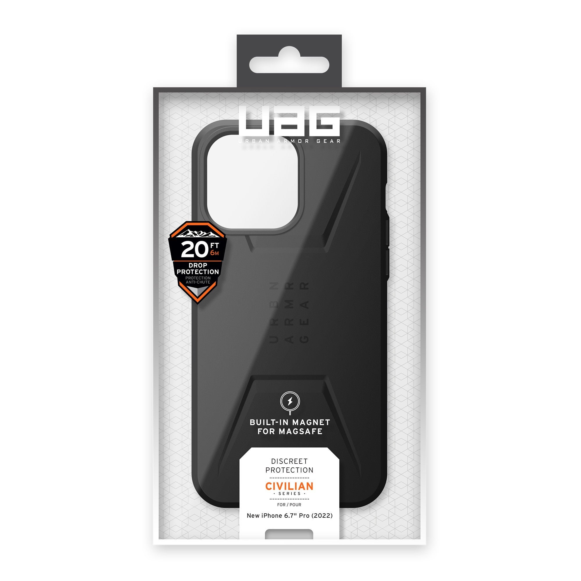 iPhone 14 Pro Max UAG Civilian MagSafe Case - Black - 15-10190