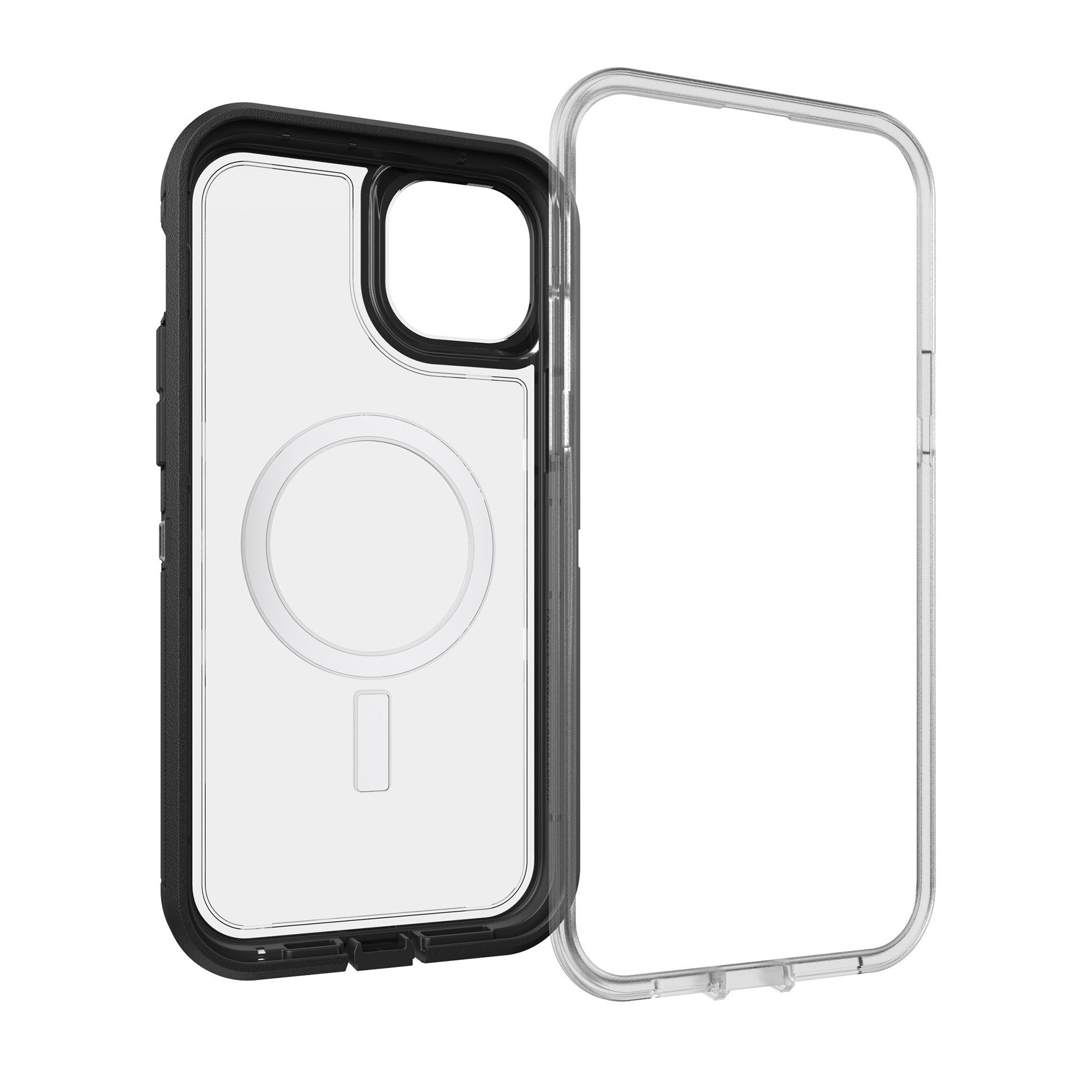 iPhone 14 Plus Otterbox Defender XT w/ MagSafe Clear Series Case - Clear/Black (Black Crystal) - 15-10218