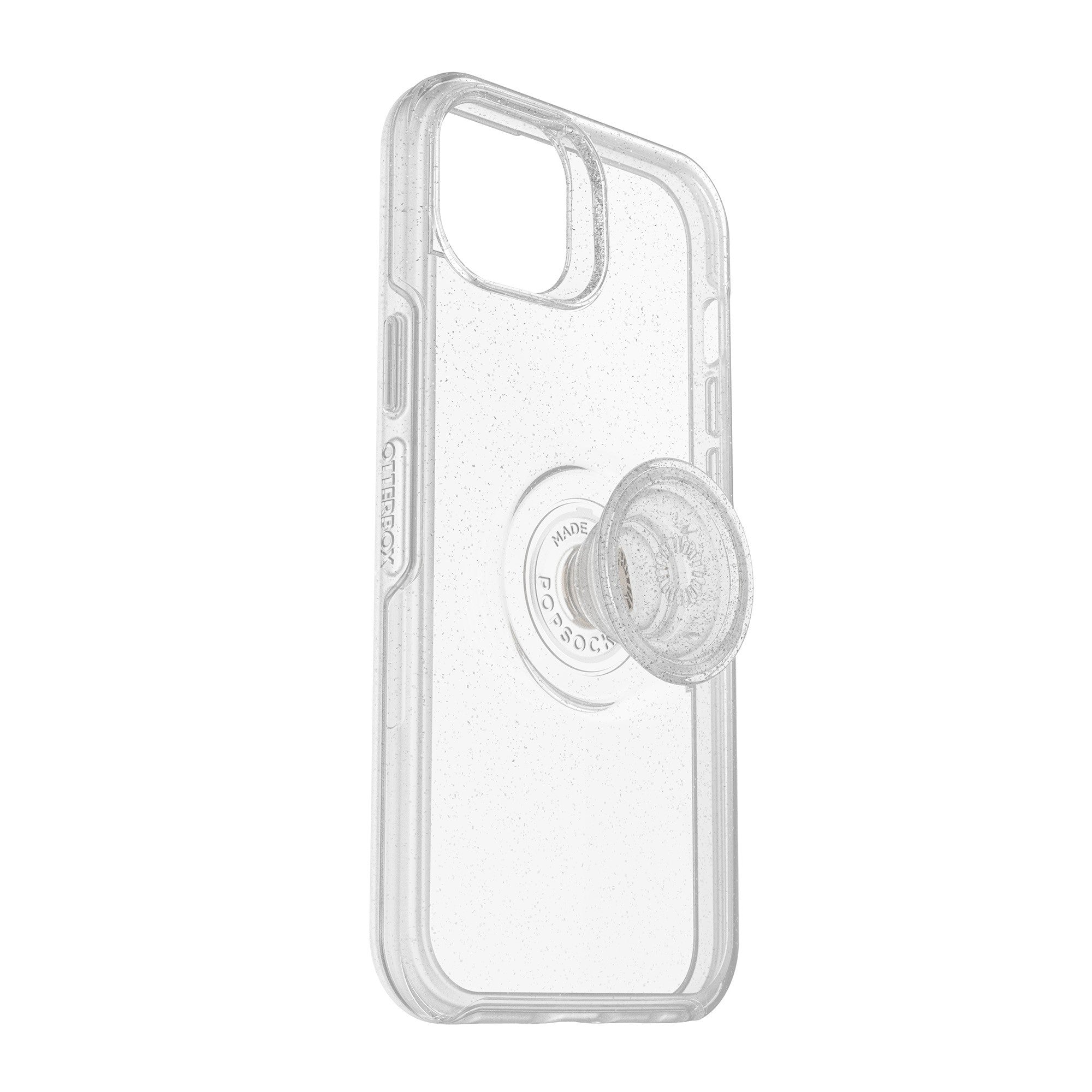 iPhone 14 Plus Otterbox + POP Symmetry Clear Series Case - Silver (Stardust Pop) - 15-10228