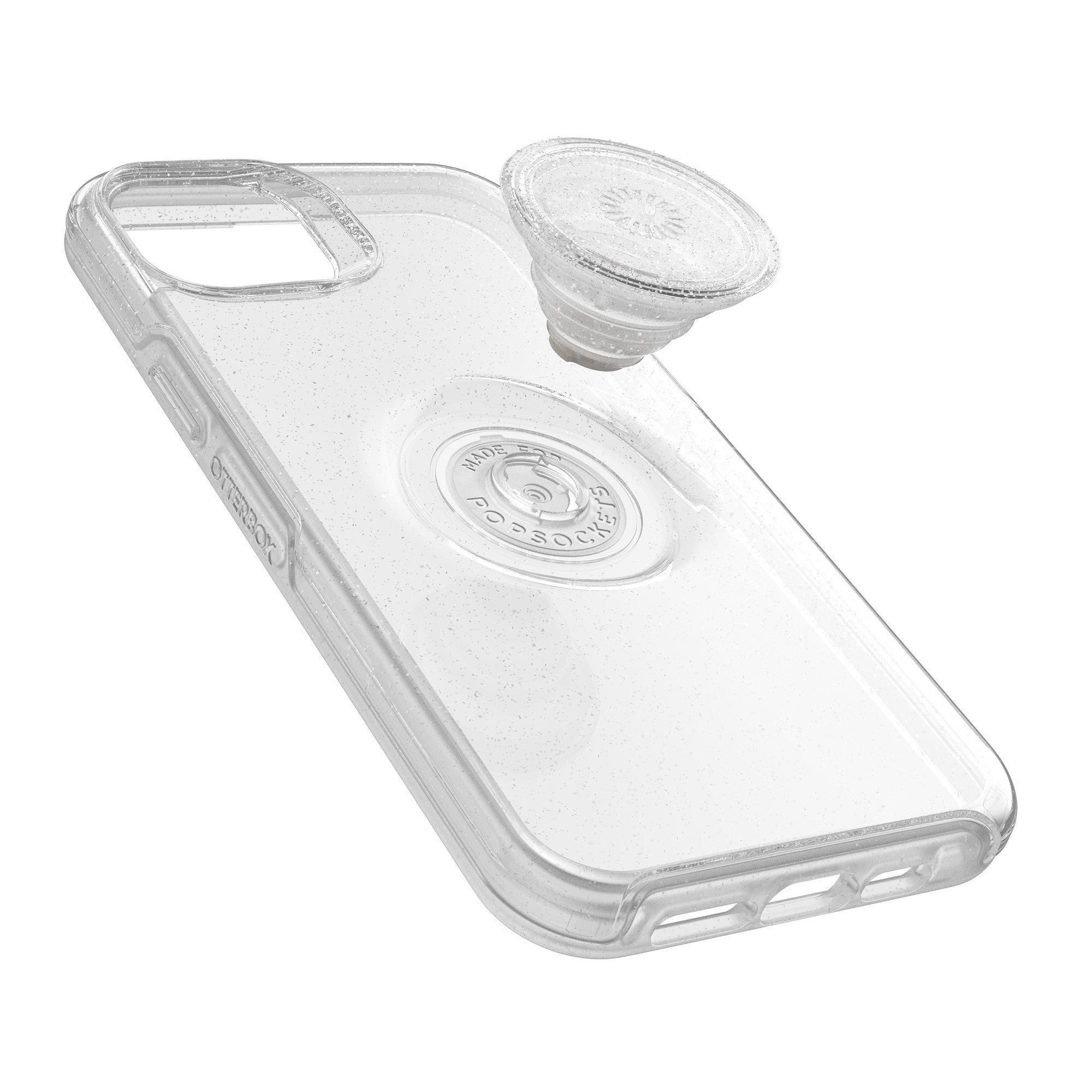 iPhone 14 Plus Otterbox + POP Symmetry Clear Series Case - Silver (Stardust Pop) - 15-10228