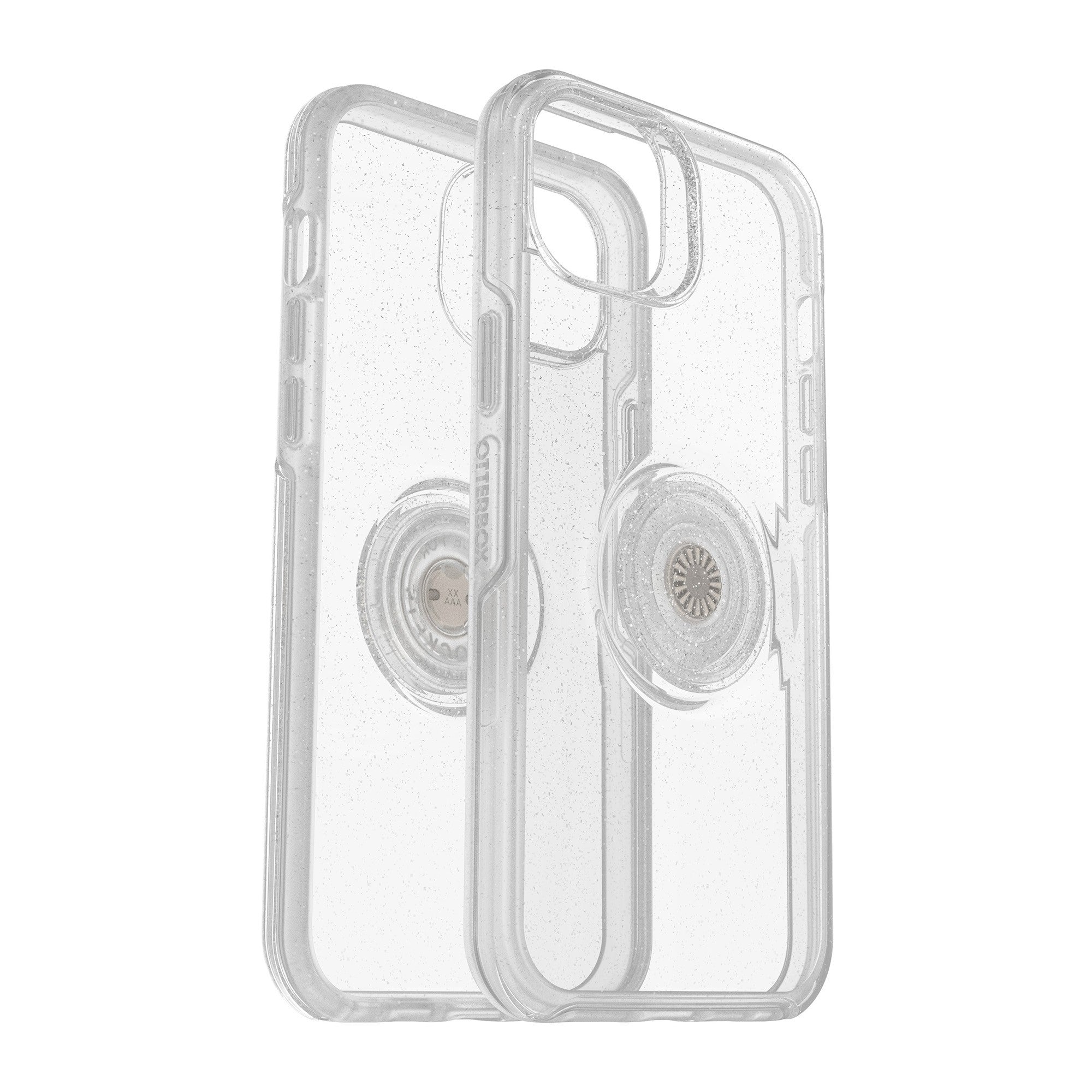 iPhone 14 Plus Otterbox + POP Symmetry Clear Series Case - Silver (Stardust Pop) - 15-10228