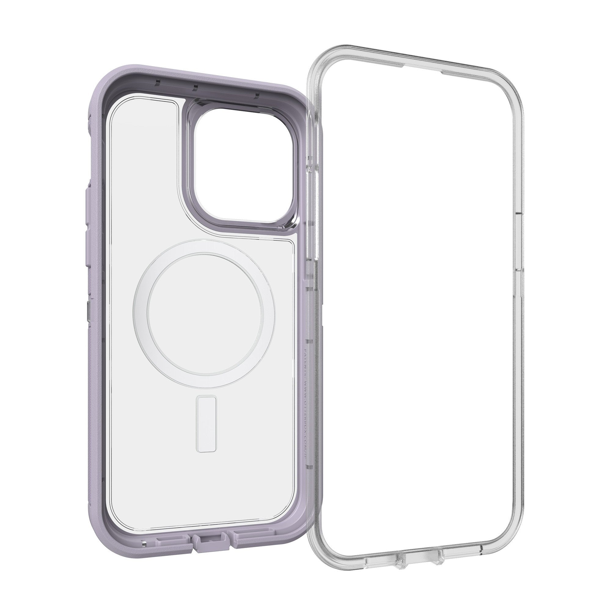 iPhone 14 Pro Max Otterbox Defender XT w/ MagSafe Clear Series Case - Clear/Purple (Lavender Sky) - 15-10261