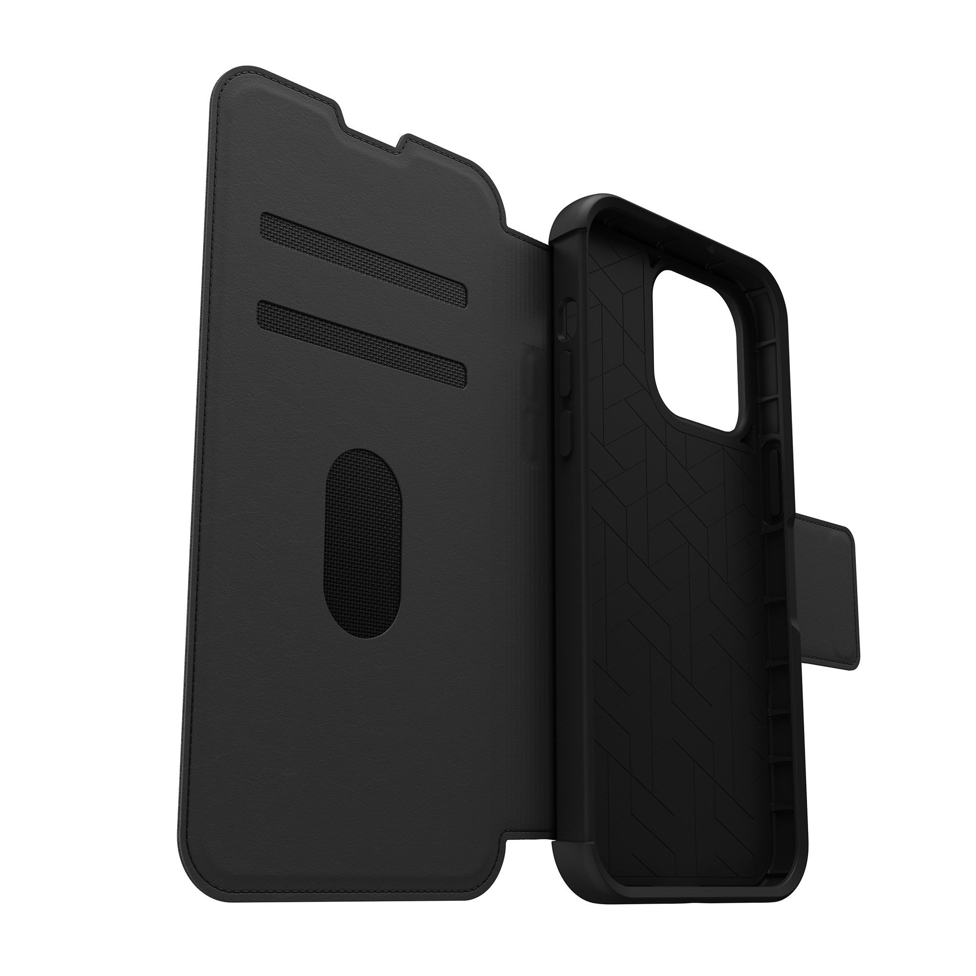 iPhone 14 Pro Max Otterbox Strada Leather Folio Case - Black (Shadow) - 15-10277