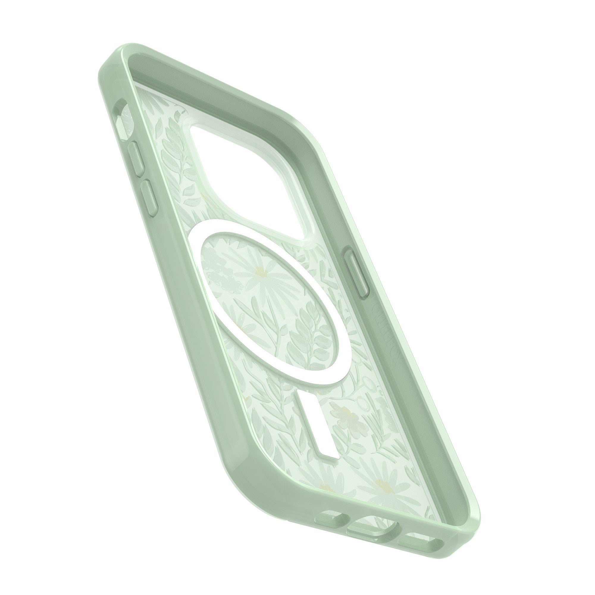 iPhone 14 Pro Otterbox Symmetry+ w/ MagSafe Clear Series Case - Green (Sage Advice) - 15-10328
