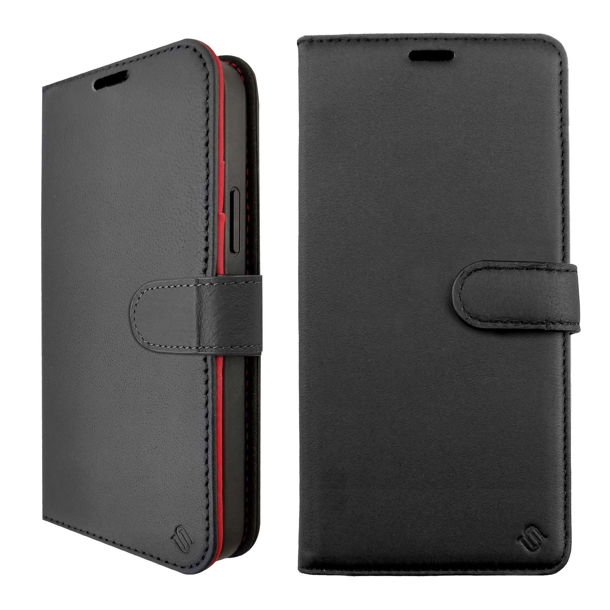 iPhone 14 Pro Max Uunique Nutrisiti 2-in-1 Leather Folio & Detachable Back MagSafe Case -Black/Red - 15-10451