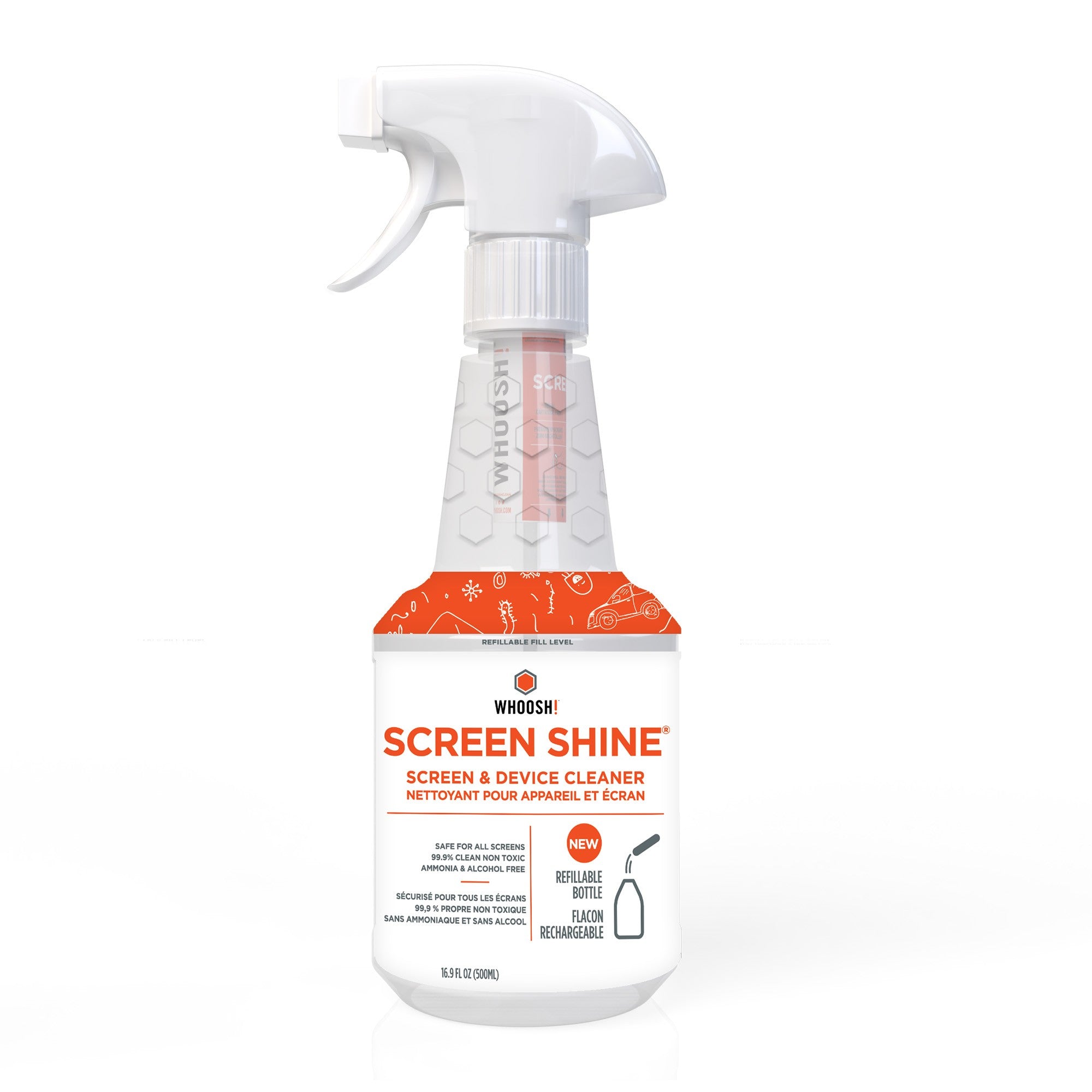 WHOOSH Screen Shine Pro Refillable Bottle - 500ml - 15-10454