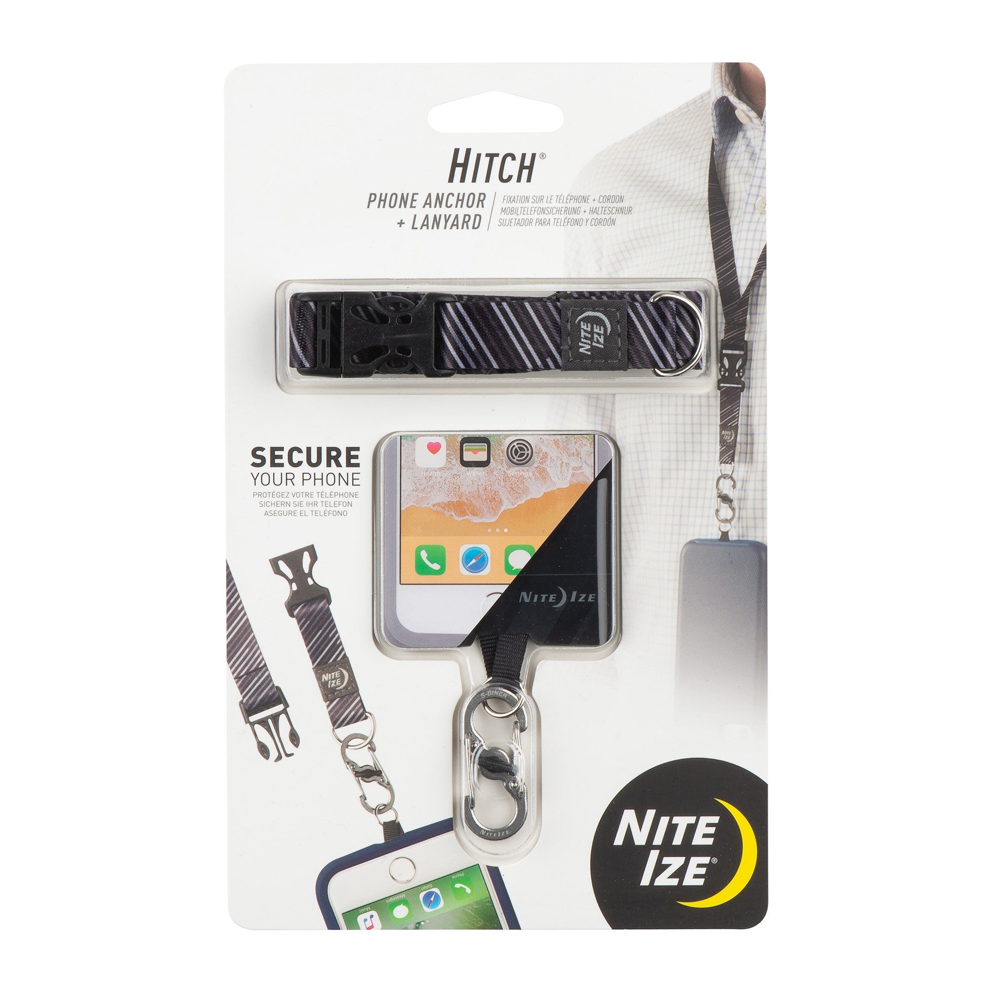 Nite Ize Hitch Phone Anchor and Lanyard - Black - 15-10866