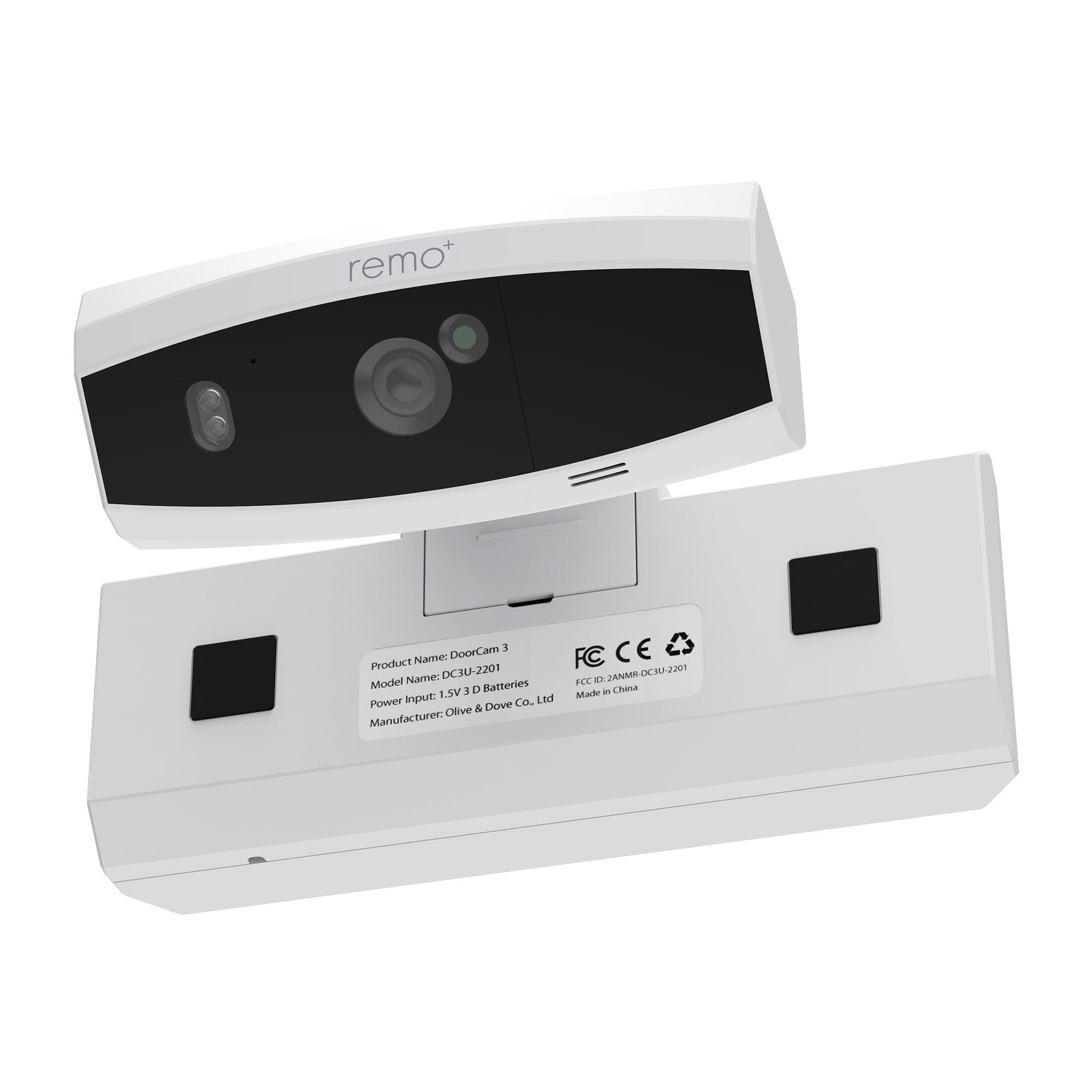 Remo+ DoorCam 3 Over-the-Door Security Camera - White - 15-10964