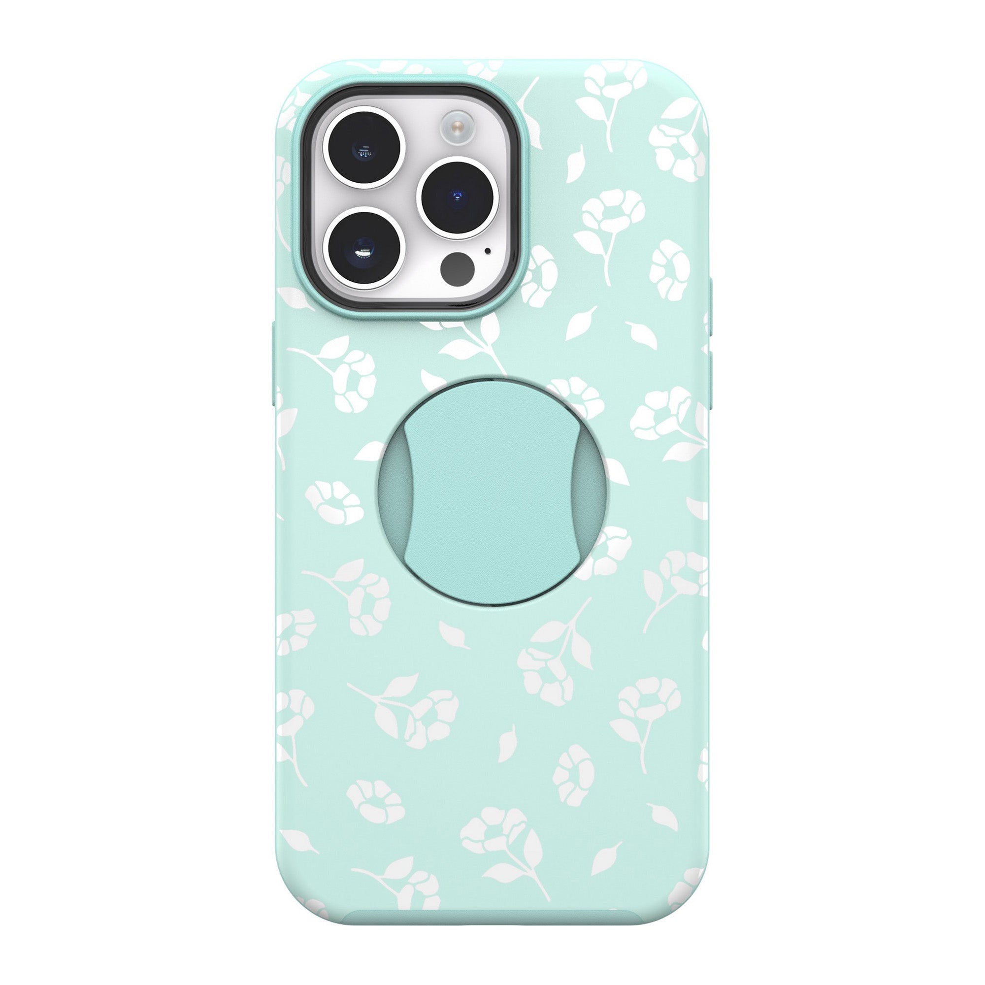 iPhone 14 Pro Max Otterbox OtterGrip Symmetry w/ MagSafe Series Case - Blue (Poppies by the Sea) - 15-11055