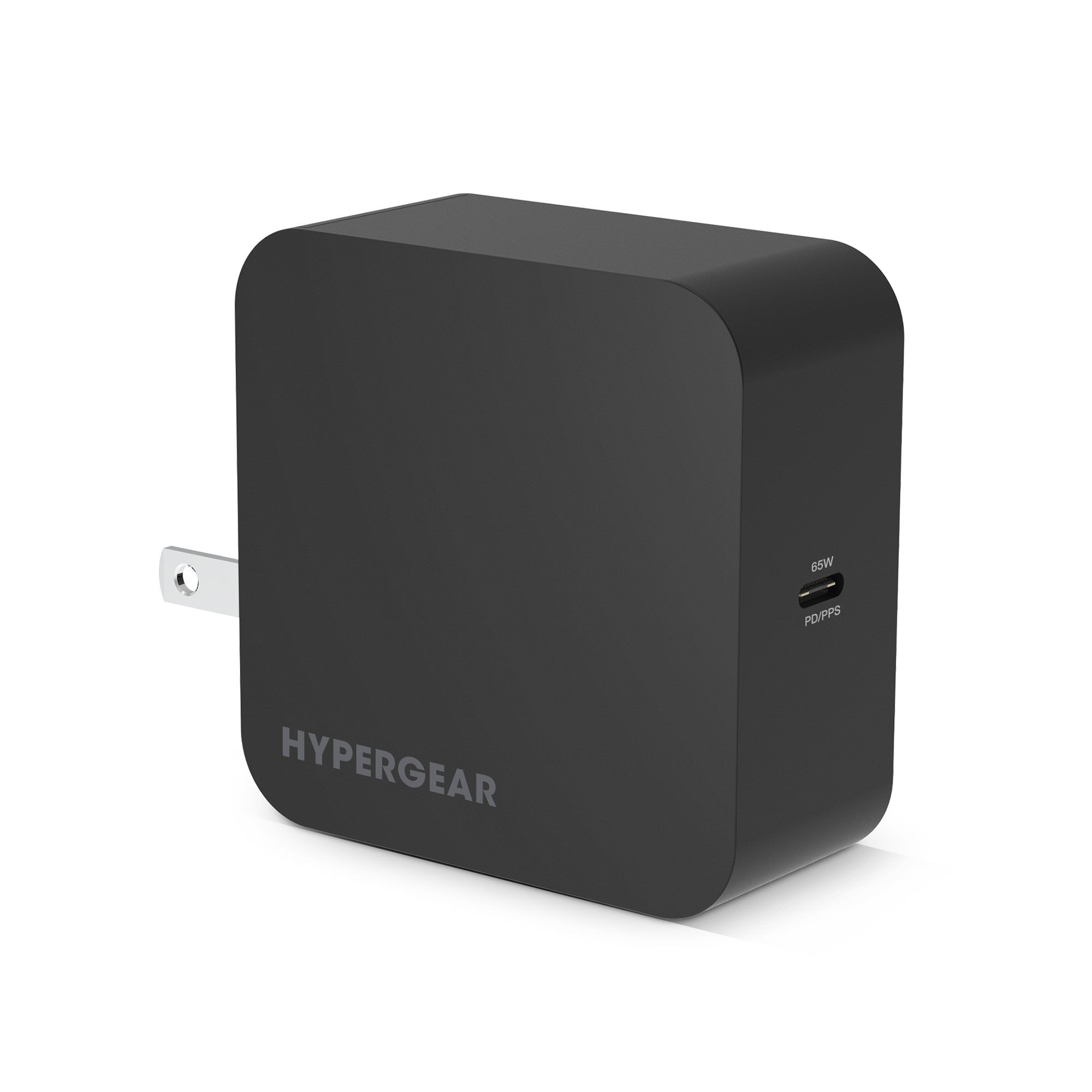 HyperGear SpeedBoost 65W USB-C PD Laptop Wall Charger with PPS - Black - 15-11150