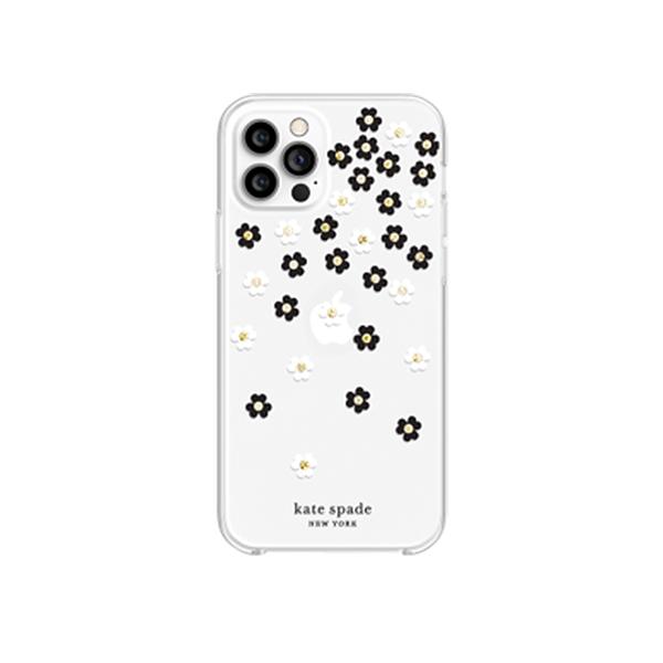 kate spade NY Protective Hardshell for iPhone 13 - Scattered Flowers Black